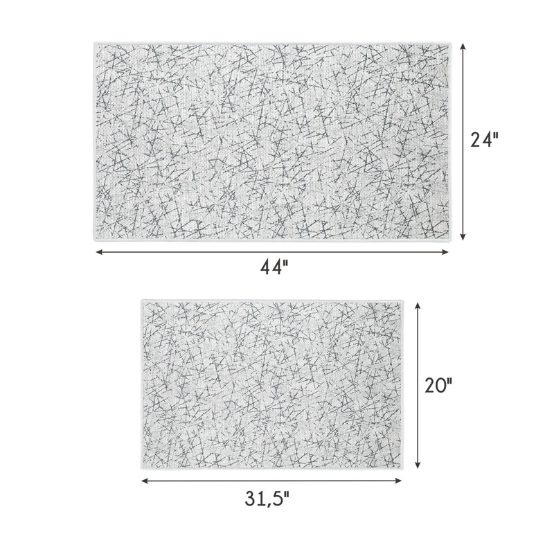 Tapis de cuisine polyvalent 2 pièces