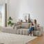 Canapé modulaire surélevé en chenille surdimensionné en L, design minimaliste, canapé-lit confortable pour les salons, les appartements et les espaces de réception-1834034588-1834034594
