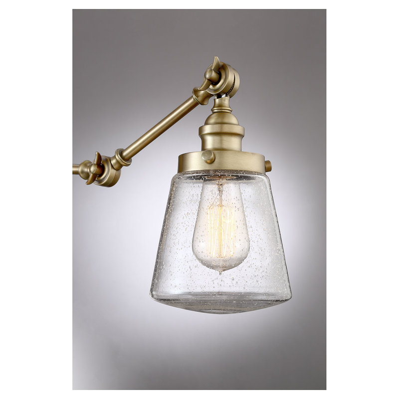 Alans 1 - Light Dimmable Natural Brass Swing Arm