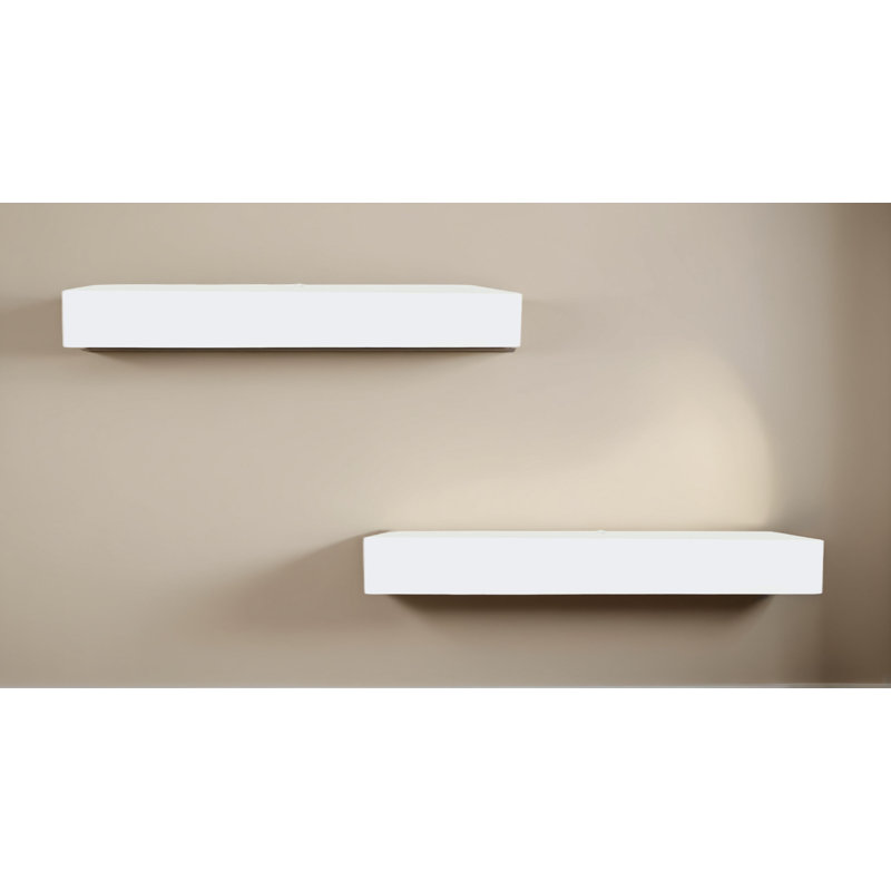 Rayne Poplar Floating Shelves, 4" H x 40" W x 6" D