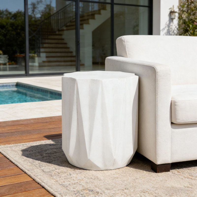 Outdoor LightWeight Concrete Side Table