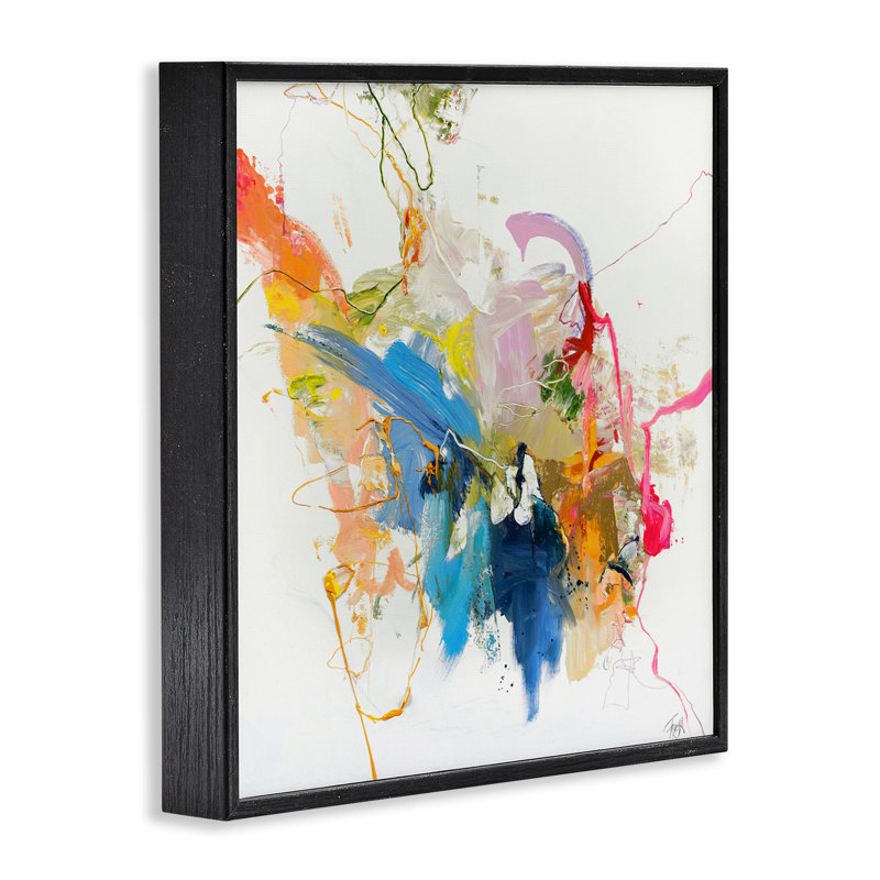 «Confident Abstraction», estampe numérique conçue par Design Fabrikken, Giclée encadrée noir minuit, H 12 po x l 12 po
