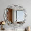 Élégant miroir mural rond argenté 31,5 po pour décoration intérieure