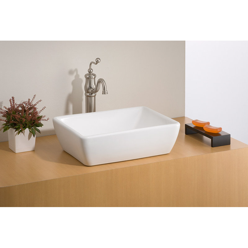 Cheviot Products Riviera 15'' White Vitreous China Rectangular Bathroom Sink