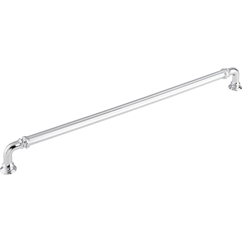 Reeded Bar Pull, Polished Chrome, 3 3/4" Center to Center