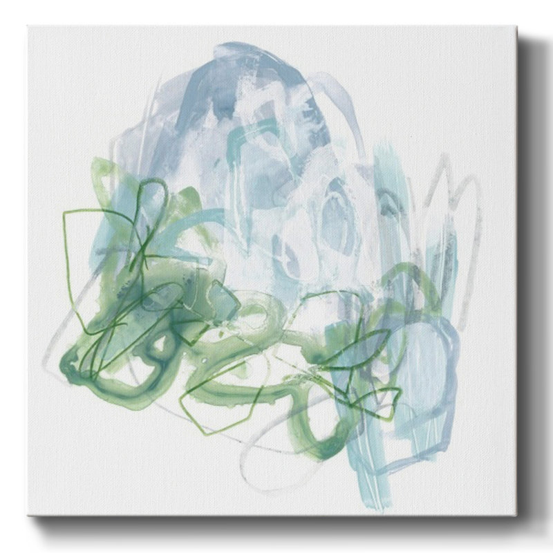 Water Sprig IV-Gallery Wrapped Canvas, 8" H x 8" W x 1.5" D