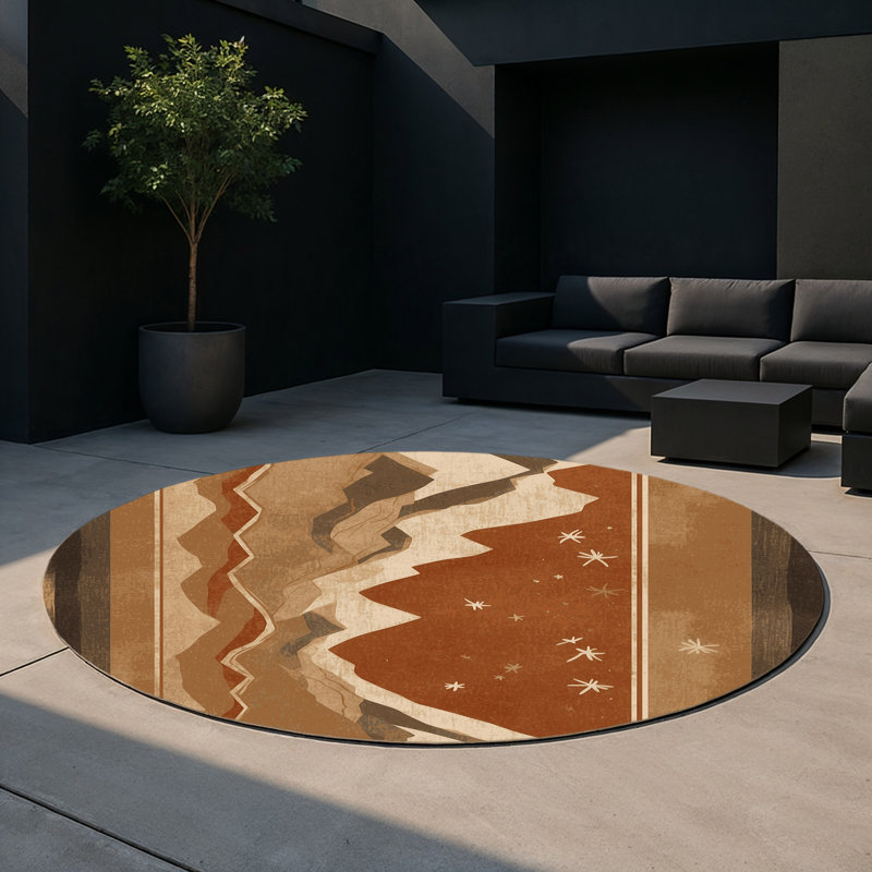 Tapis intérieur et extérieur Desert Arcadia, Rond 5 pi