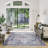 Samira Tiefi Navy Blue Ivory Multi Machine Washable Traditional Medallion Indoor Area Rug, Flat Pile for Living Room & Bedroom - Navy, 6x9-96431144