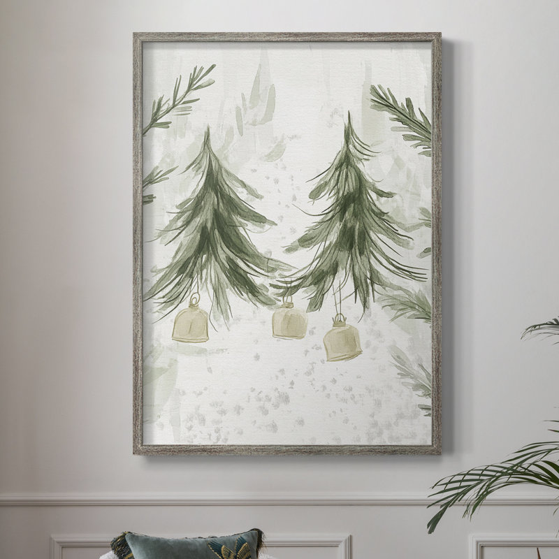 «Christmas Holiday Art», reproduction encadrée - bois massif, H 11 po x l 9 po