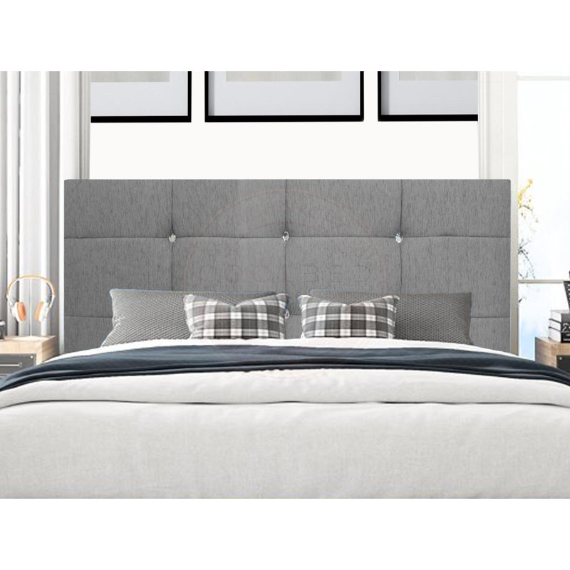 Lechlade Upholstered Headboard, Small Single (2'6), Grey