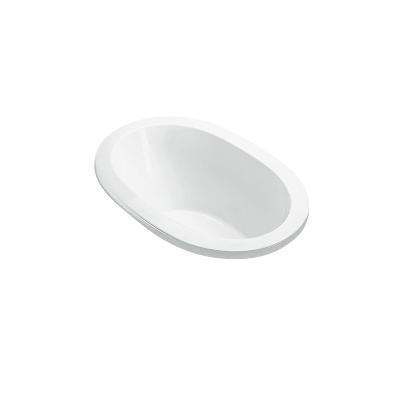MTI Solutions 1 59.5" Whirlpool Bathtub, White, Undermount