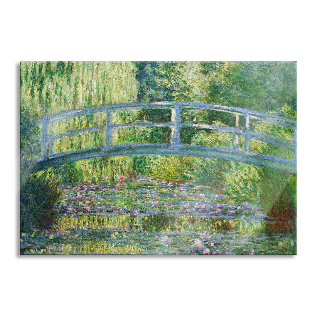 Glasbild Claude Monet - Des Künstlers Garten in Argenteuil Egg