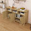 Buffet élégant à 4 portes avec prise de courant intégrée, tablettes réglables et grand espace de rangement-412675837