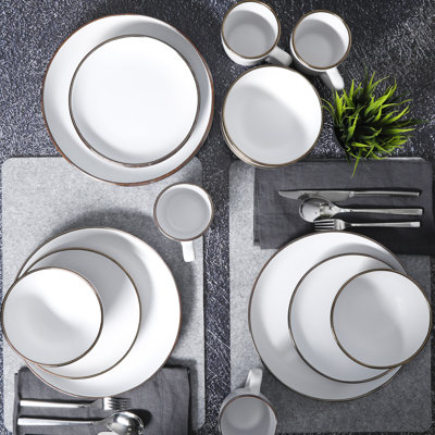 Gibson Home Rockaway Round Stoneware Dinnerware