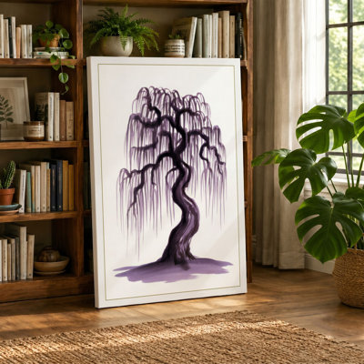 Weeping Willow Japandi - Wrapped Canvas