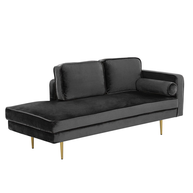 Astra Velvet Chaise Lounge, Left-Arm Chaise