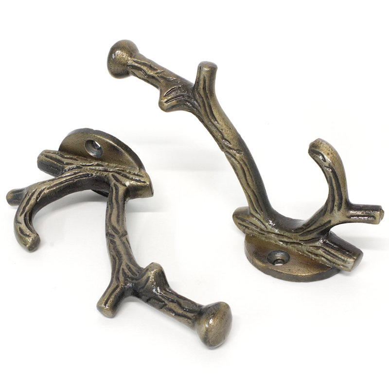 Iron Wall Wall Hook, Antique Brass
