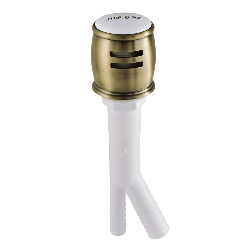 Kingston Brass Heritage Dishwasher Air Gap, Antique Brass