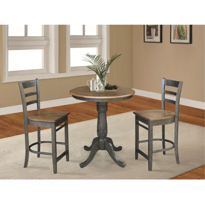 Dulse 3 - Piece Counter Height Solid Wood Dining Set