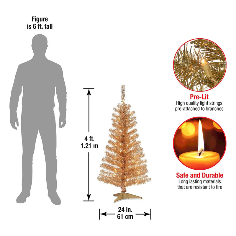 Arbre de Noël artificiel illuminé 4 pi