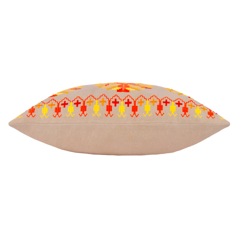 Kalina Geometric Rectangular Cushion, Orange