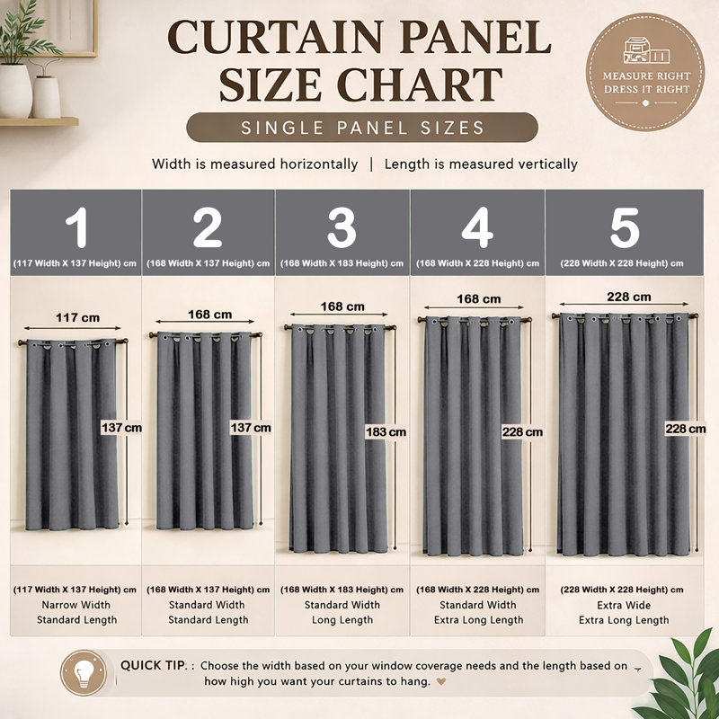 Winkel Premium Velvet Eyelet Ready Made Thermal Drapes & Curtains, (117 Width X 137 Height) cm, Grey
