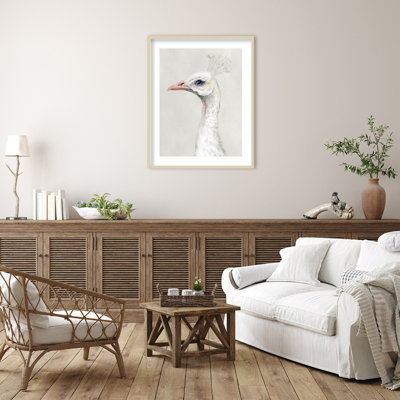 «Alpine Peacock II» par Grace Popp, impression sur bois encadrée