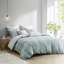 Housse de couette en coton pour lit double / grand lit, conception à rayures avec couvre-oreillers inversés et assortis 3 pièces pour lit double / grand