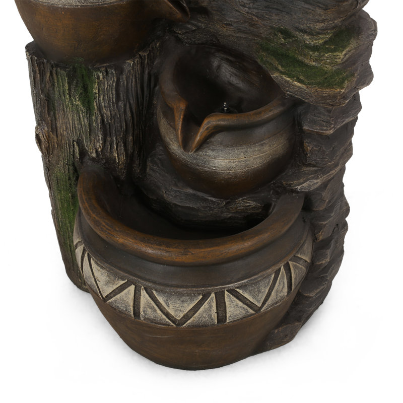 Daley Weather Resistant Floor Fountain with Light