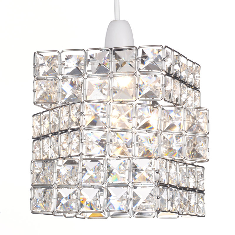 17cm H Square Lamp Shade ( Uno ) in Chrome