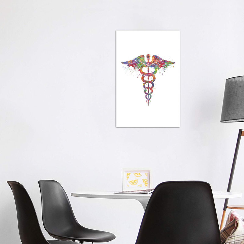 Caduceus by Genefy Art - Wrapped Canvas Print, 101.6 cm H x 66.04 cm W x 1.91 cm D