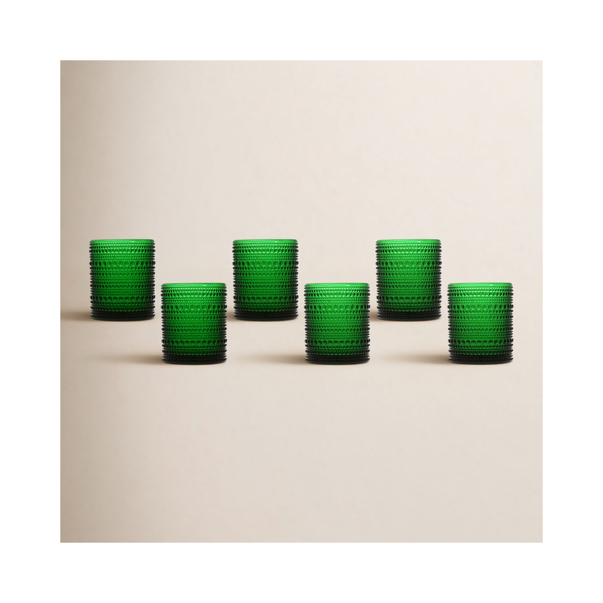 Fortessa Jupiter Glass, Iced Beverage (Set of 6), Deep Green, 10 Oz.