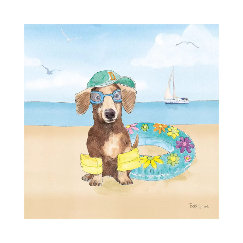Summer Paws III No Words by Beth Grove - Wrapped Canvas Gallery-Wrapped Canvas Giclée, 93.98 cm H x 93.98 cm W x 1.91 cm D