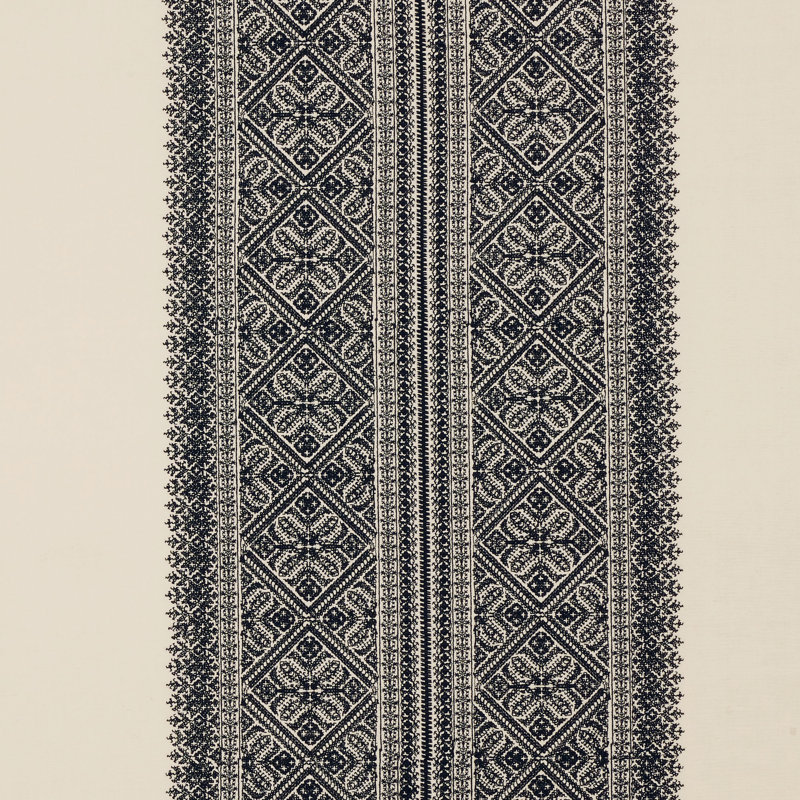 Toledo Embroidery Fabric, Noir