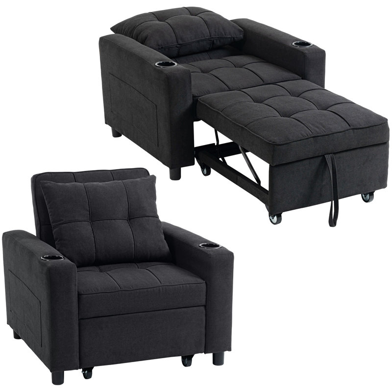 Upholstered Accent Chair, Black