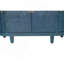 Armoire de rangement ovale 47 po avec 4 portes, armoire buffet avec rangement, armoire de rangement d'appoint cannelée à bord arrondi, porte coulissante, crédence autoportante, console pour salon, cuisine