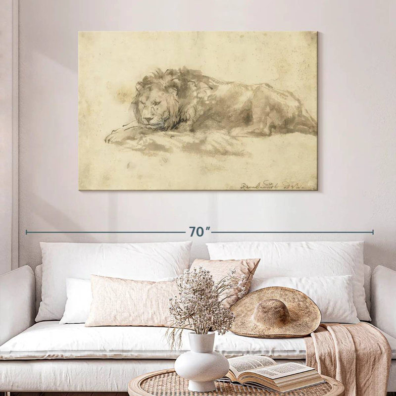 Brampt Reclining Lion, 32" H x 48" W
