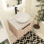 Meuble-lavabo simple avec plateau en céramique 23,62 po Evryn