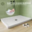 L 48 po x l 32 po, bac de douche en acrylique avec bonde centrale, conception antidérapante; Comprend l'ensemble de bonde-132008080-132008081