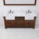 Paisley 72 In. Double Sink Carrara White Marble Countertop Vanity In Rustic Sienna With Mirror