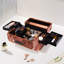 Makeup Box Professional Cosmetic Organizer Aluminum Storage Box with 6 Trays