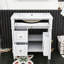 Meuble-lavabo avec lavabo en céramique, tablette réglable, 3 tiroirs et armoire de rangement-1151118355-1151118359