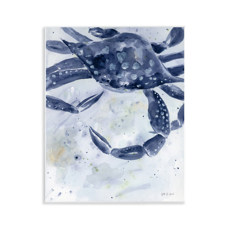 "Natation au crabe bleu", art mural sur toile par Yvette St. Amant