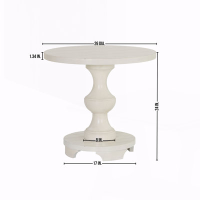 Round Pedestal End Table