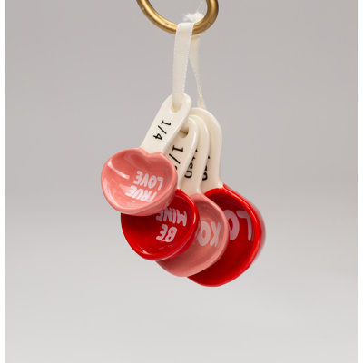 Love Hearts Measuring Spoon Set Of 4