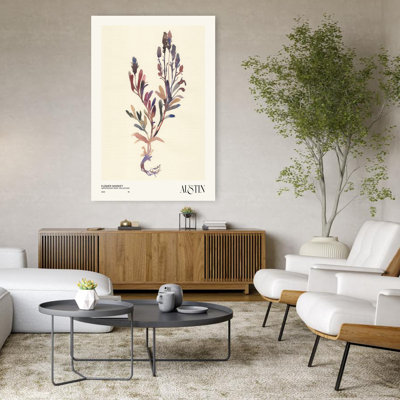 Collection d'aquarelles. «Flower Market - Austin Abstract Contemporary Flower Landscape», art mural