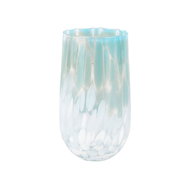 Nuvola 16 oz. Verre Highball, Bleu clair / crème