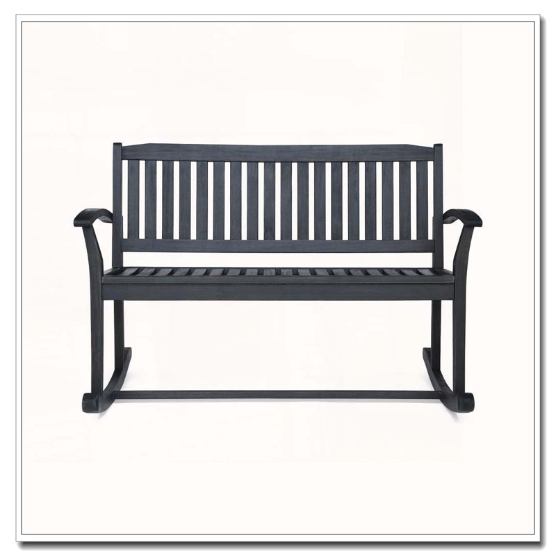 Acacia Wood 2-Person Outdoor Rocking Loveseat
