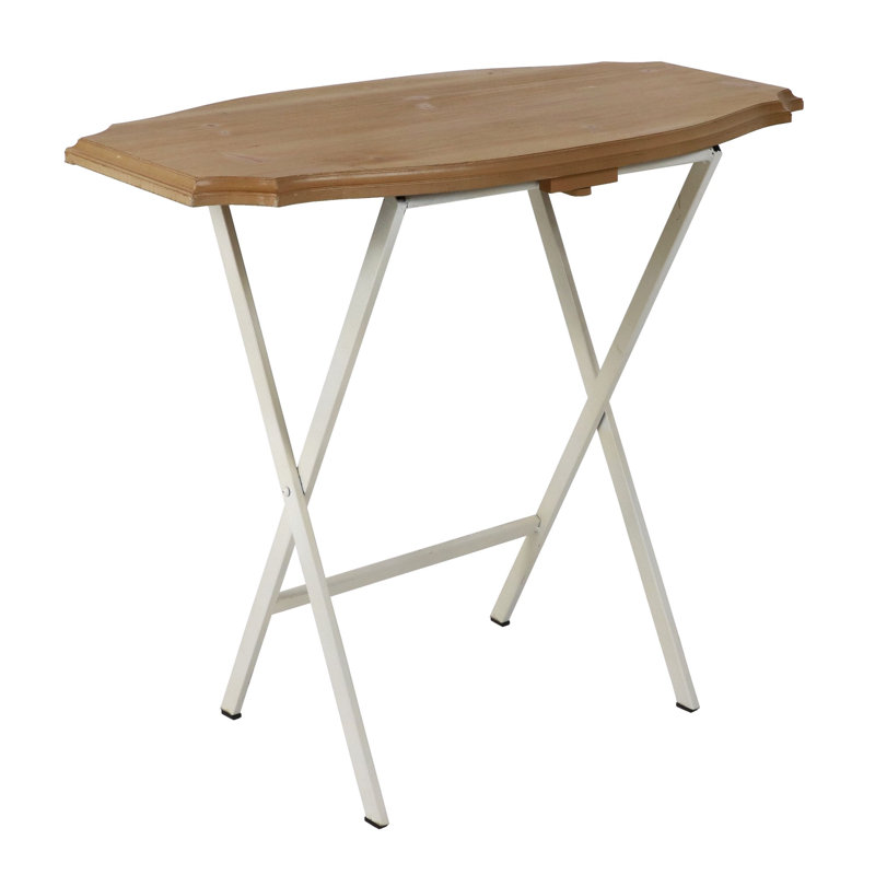 Table de bout Brookridge, Naturel / Blanc