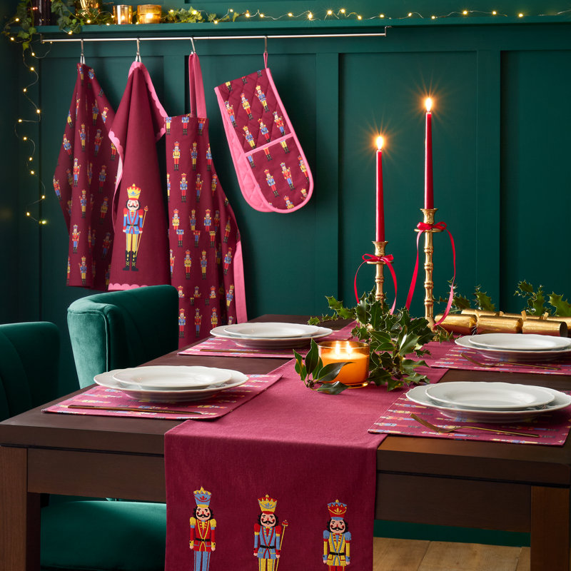 Christmas Nutcracker Cotton Dining Placemat 4 Pack